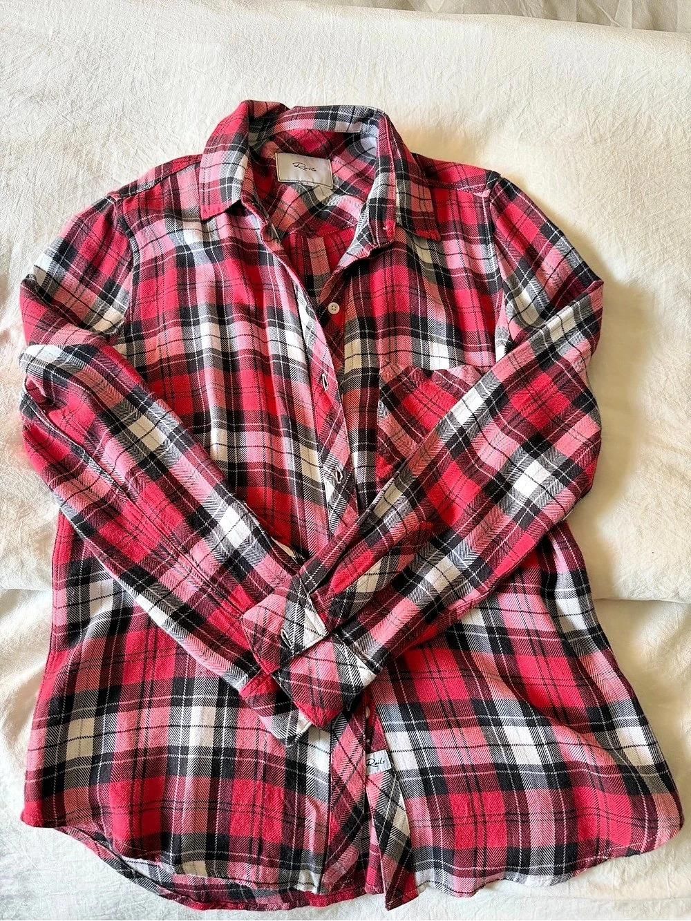 Rails Hunter Plaid Button-Up Shirt Red & Black Small